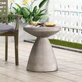 Christopher Knight Home Inkwood Outdoor Lightweight Concrete Side Table, Concrete Finish