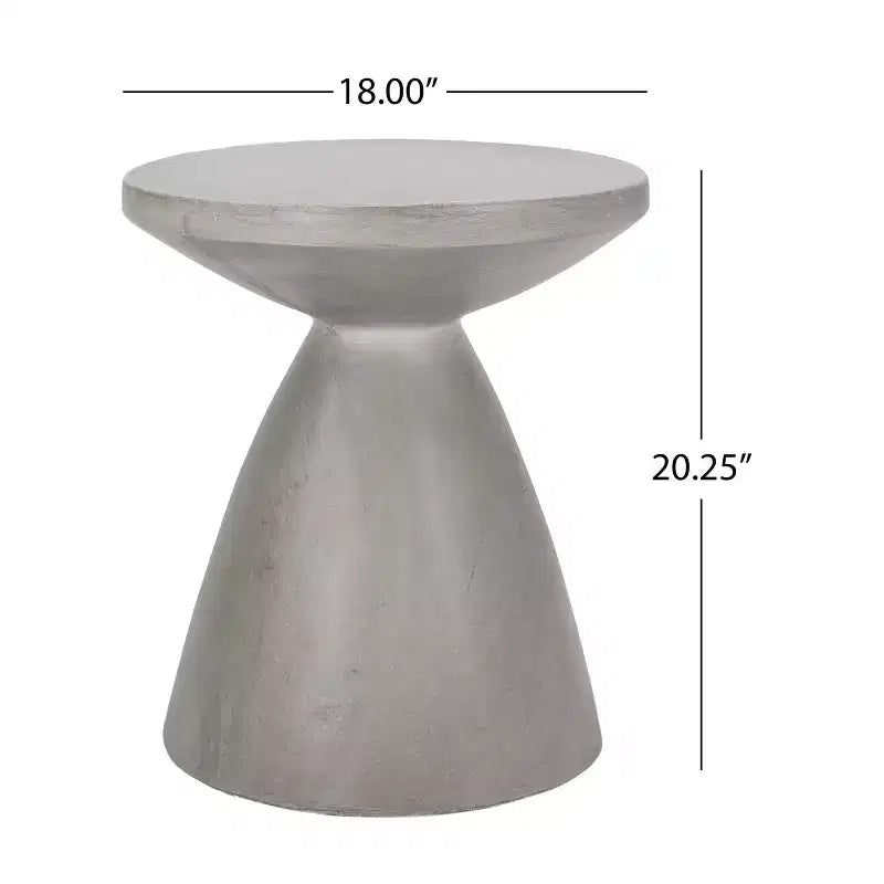 Table d'appoint d'extérieur en béton léger Inkwood de Christopher Knight Home, finition béton