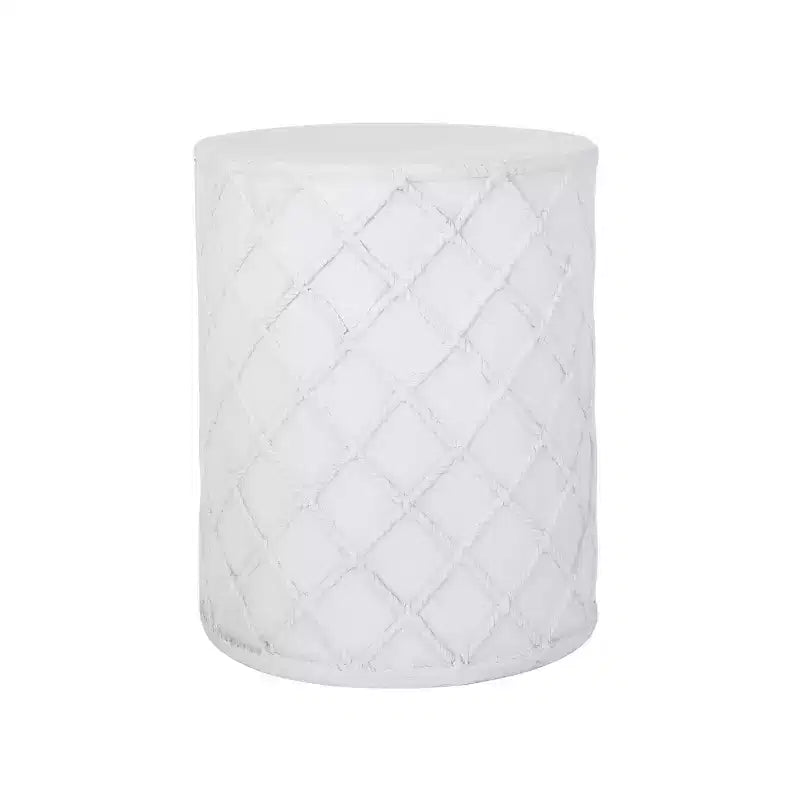 GDFStudio Ospery Outdoor Lightweight Concrete Side Table, Antique White