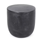 Christopher Knight Home Akin Table d'appoint d'extérieur en béton léger, Noir mat