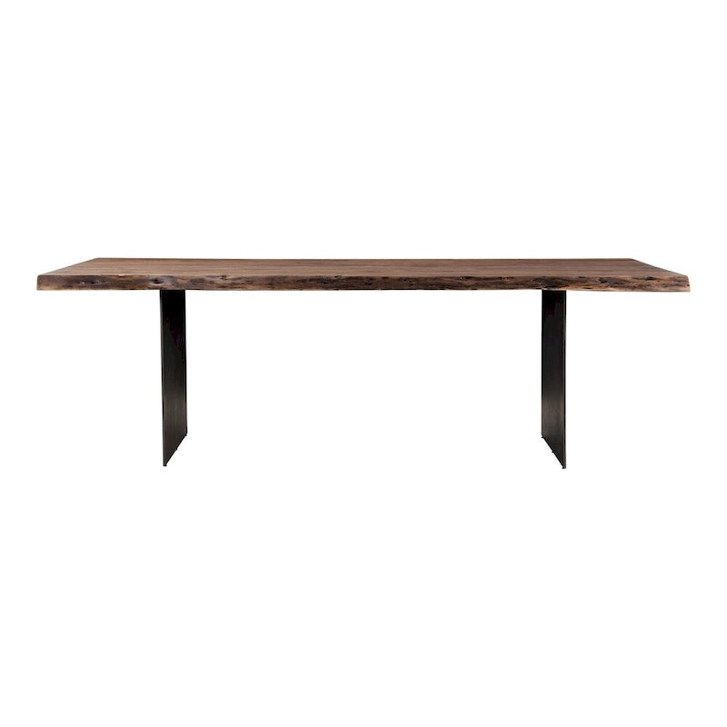 Tavolo da pranzo in legno di acacia con bordo vivo e ferro - 94 x 38