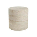 Christopher Knight Home Urkta Cylindrical Light Weight Concrete Side Table, Travertine