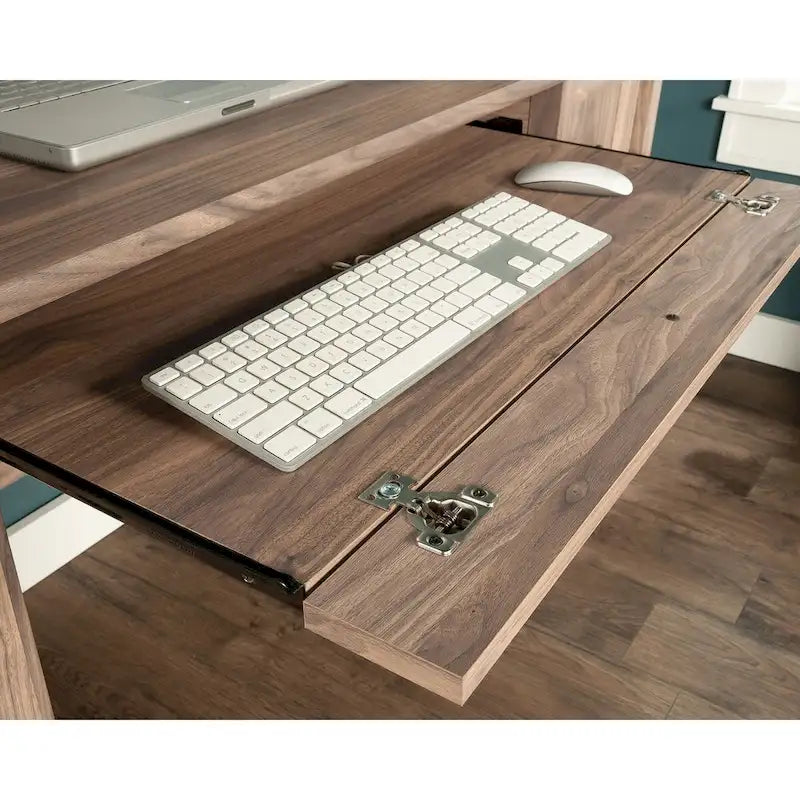Scrivania da computer con cassetti portaoggetti e ripiano estraibile per tastiera