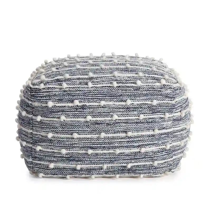 Pouf poggiapiedi quadrato da 56 cm – Realizzato a mano per soggiorno, camera da letto, cameretta dei bambini