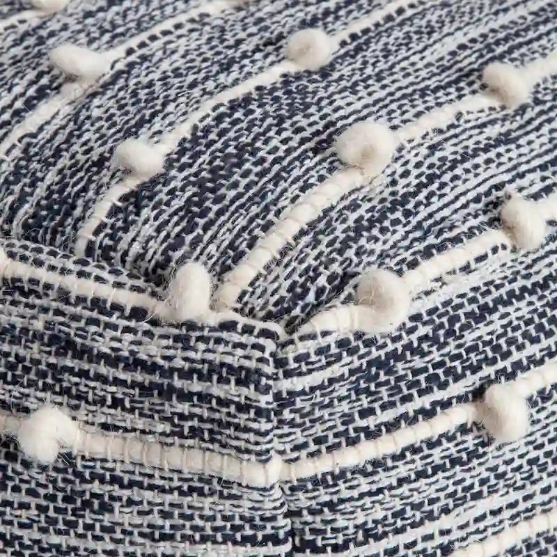 Pouf poggiapiedi quadrato da 56 cm – Realizzato a mano per soggiorno, camera da letto, cameretta dei bambini