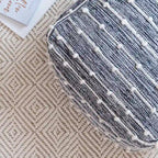 Pouf poggiapiedi quadrato da 56 cm – Realizzato a mano per soggiorno, camera da letto, cameretta dei bambini