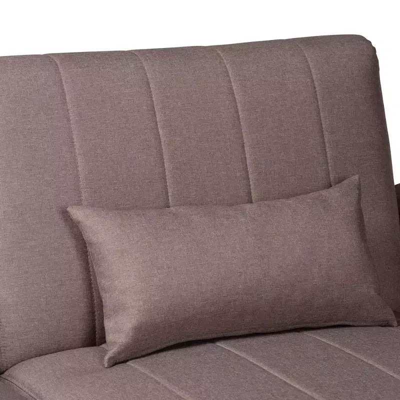 Divano Letto Convertibile Imbottito in Tessuto Lanoma Baxton Studio