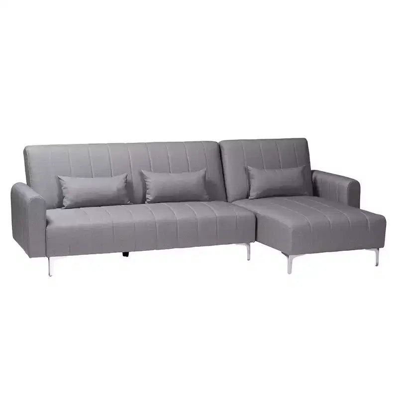 Divano Letto Convertibile Imbottito in Tessuto Lanoma Baxton Studio