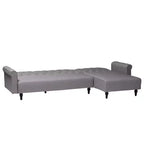 Divano Letto Convertibile Baxton Studio Chesterfield con Rivestimento in Tessuto