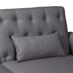 Divano Letto Convertibile Baxton Studio Chesterfield con Rivestimento in Tessuto