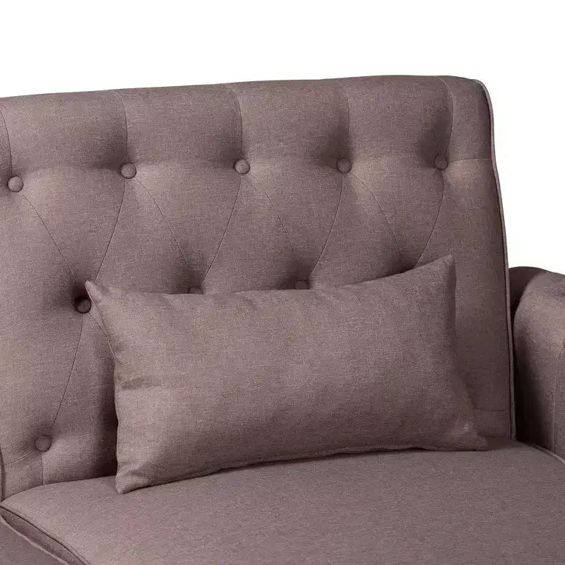 Divano Letto Convertibile Baxton Studio Chesterfield con Rivestimento in Tessuto