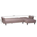 Divano Letto Convertibile Baxton Studio Chesterfield con Rivestimento in Tessuto