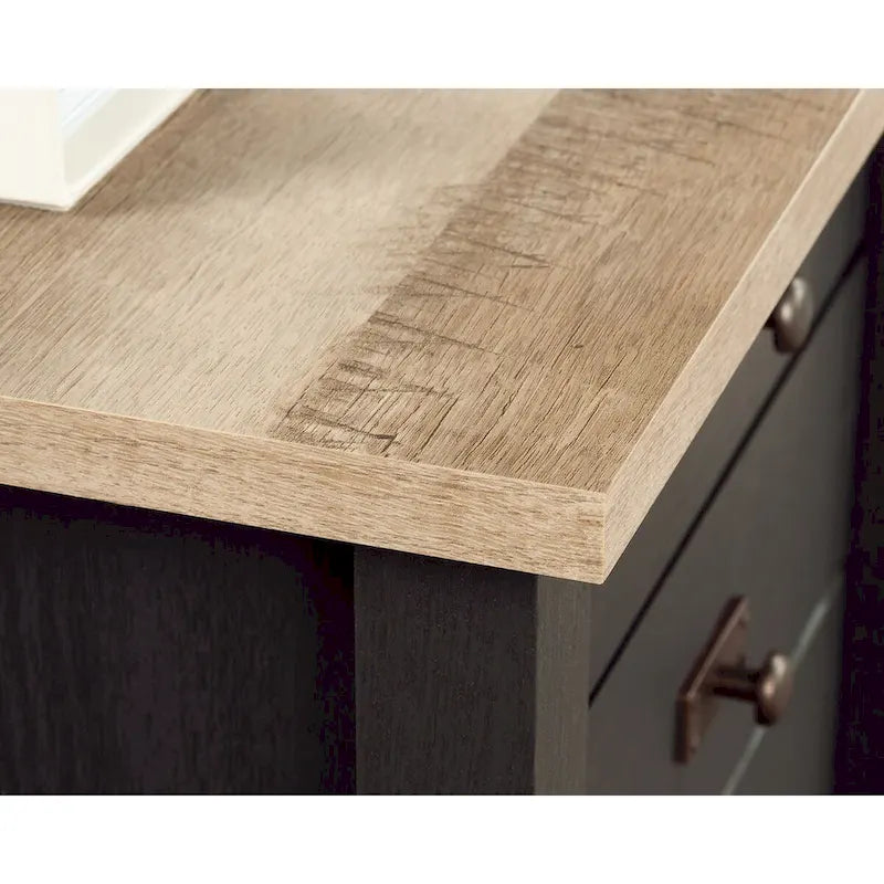 Scrivania ad angolo con cassetti e contenitori per ufficio domestico