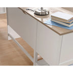 Scrivania ad angolo con cassetti e contenitori per ufficio domestico