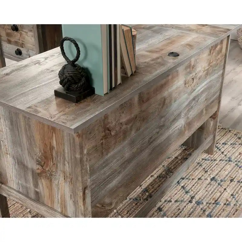 Scrivania ad angolo con cassetti e contenitori per ufficio domestico