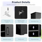 Mobile da bagno con cesto portabiancheria a ribalta e ripiani regolabili
