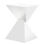 Tavolino d'appoggio in acrilico con design geometrico, per uso interno ed esterno