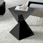Tavolino d'appoggio in acrilico con design geometrico, per uso interno ed esterno