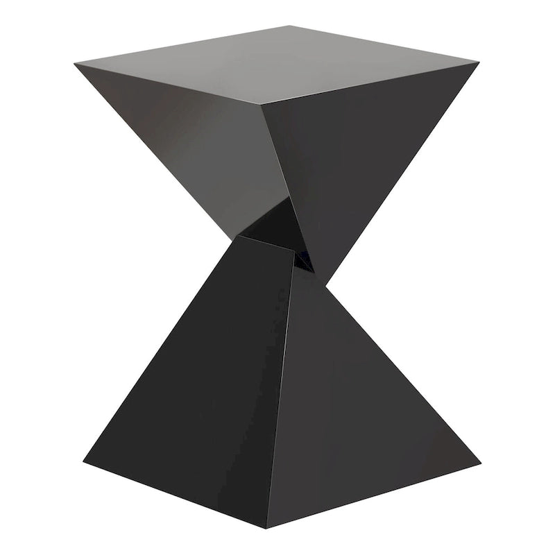 Tavolino d'appoggio in acrilico con design geometrico, per uso interno ed esterno