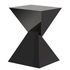 Tavolino d'appoggio in acrilico con design geometrico, per uso interno ed esterno