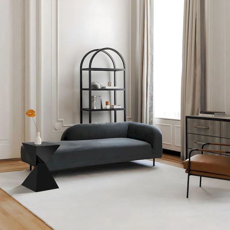 Tavolino d'appoggio in acrilico con design geometrico, per uso interno ed esterno