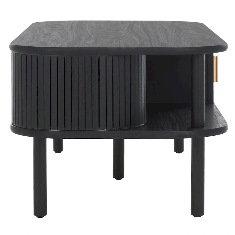 Tavolino da caffè con due ante a serrandina, dimensioni: 43L x 22P x 17A