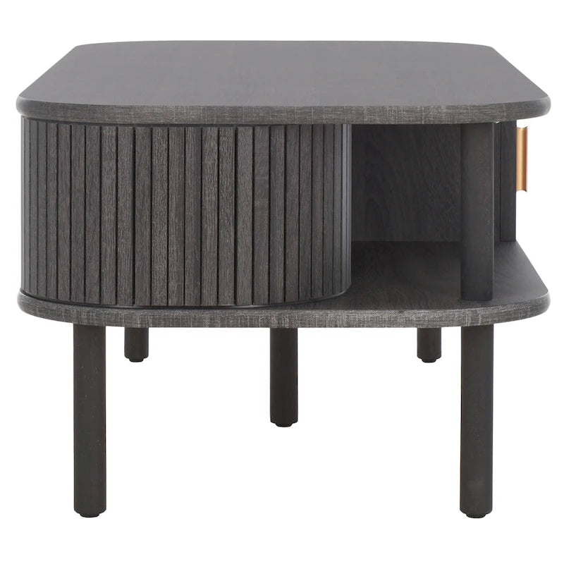 Tavolino da caffè con due ante a serrandina, dimensioni: 43L x 22P x 17A