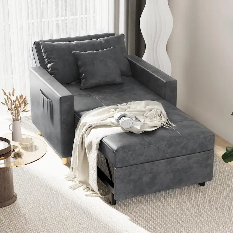 Poltrona letto trasformabile, 3 in 1, vari colori, per 1 persona