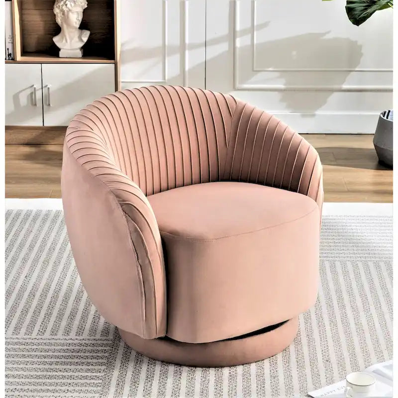 Poltroncina girevole Milvo Small in velluto