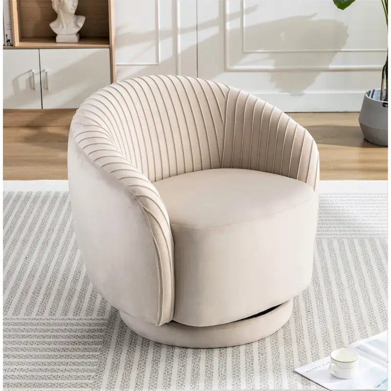 Poltroncina girevole Milvo Small in velluto